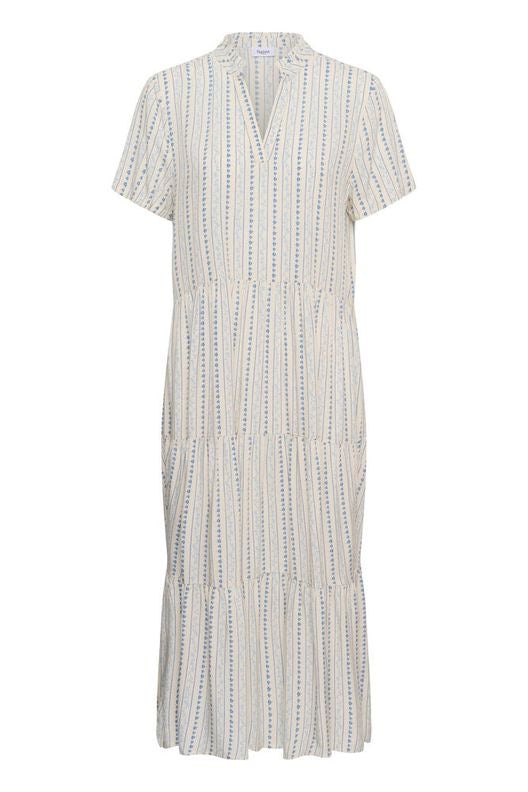 EDASZ SS MAXI DRESS - ICE VALLARTA FLOWER STRIPE