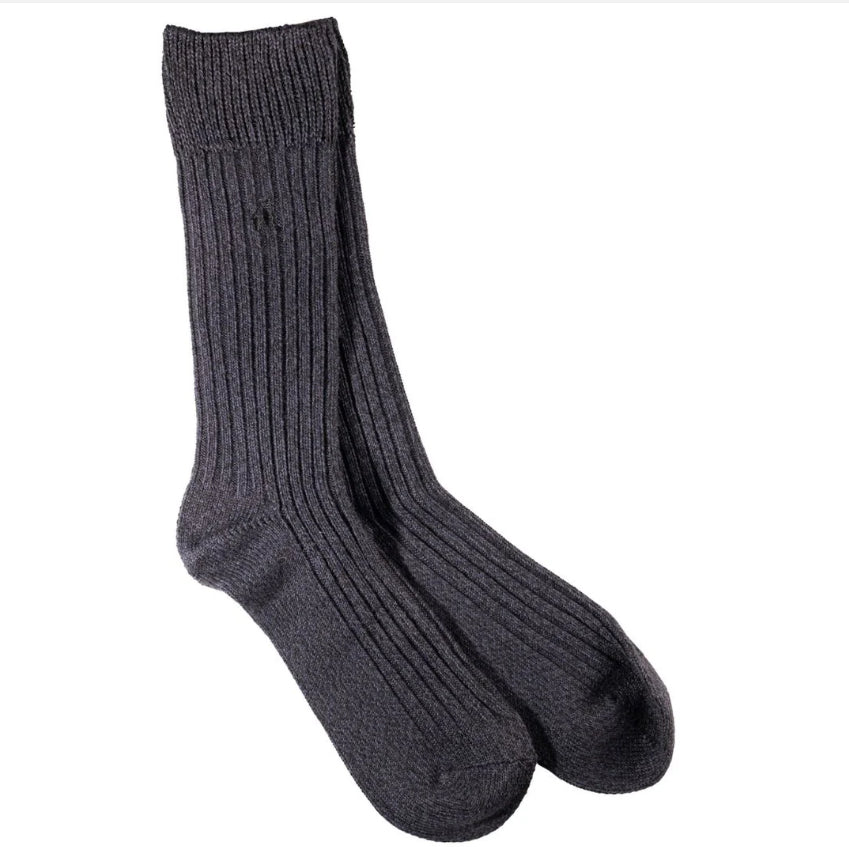 Navy Bamboo Boot Sock