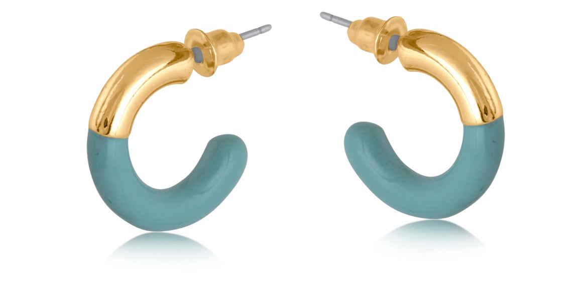 Salome Two Tone Enamelled Earrings