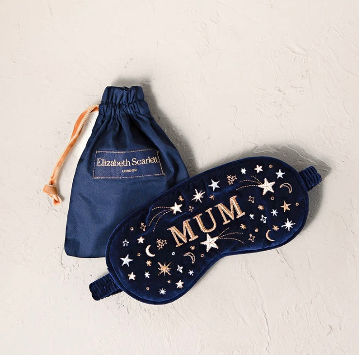 Starry Sky Mum Velvet Eye Mask - Navy