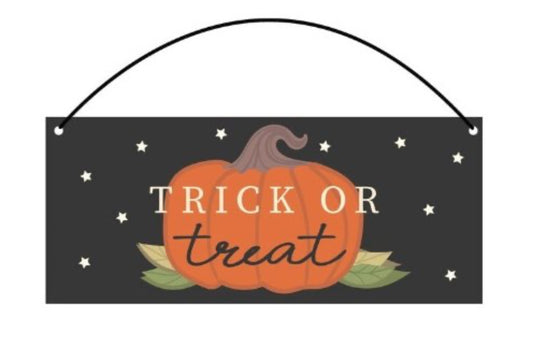 Trick Or Treat Sign 14cm