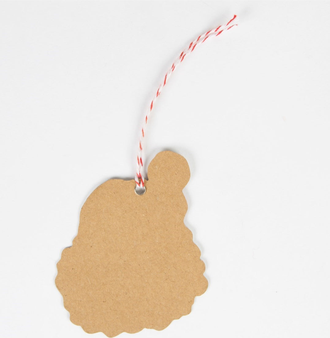 Cheerful Father Christmas Gift Tags -Set Of 10
