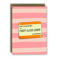 First Class Lover Funny Valentine’S Day Card
