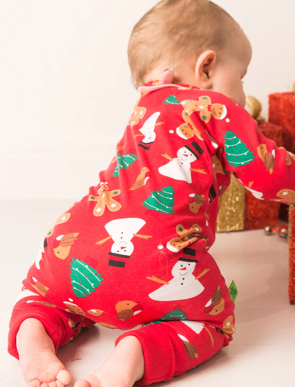 Snowman/Gingerbread Zip-Up Romper