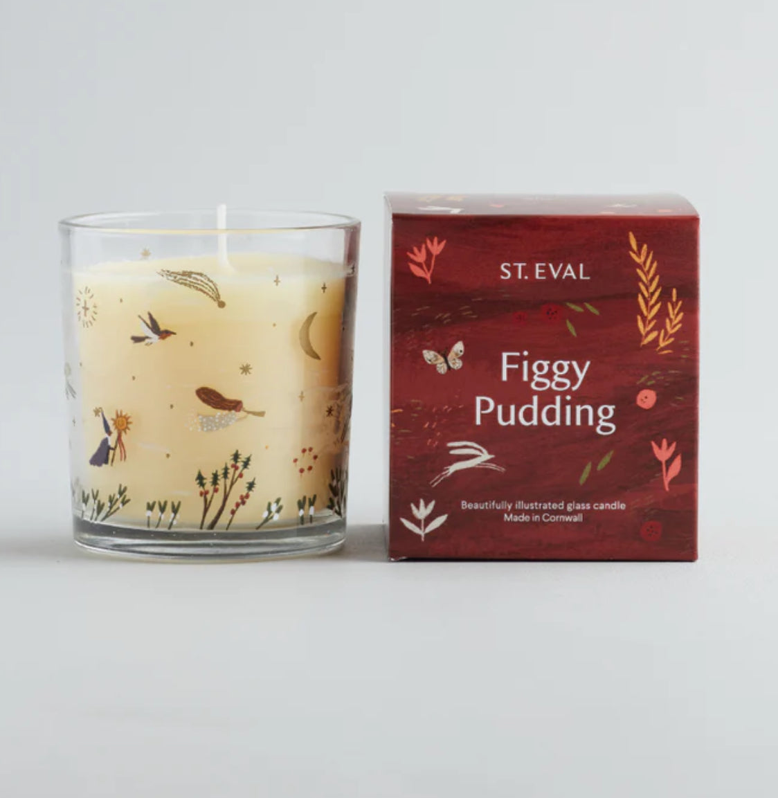 St Eval Figgy Pudding , Christmas Wonderland Glass Candle