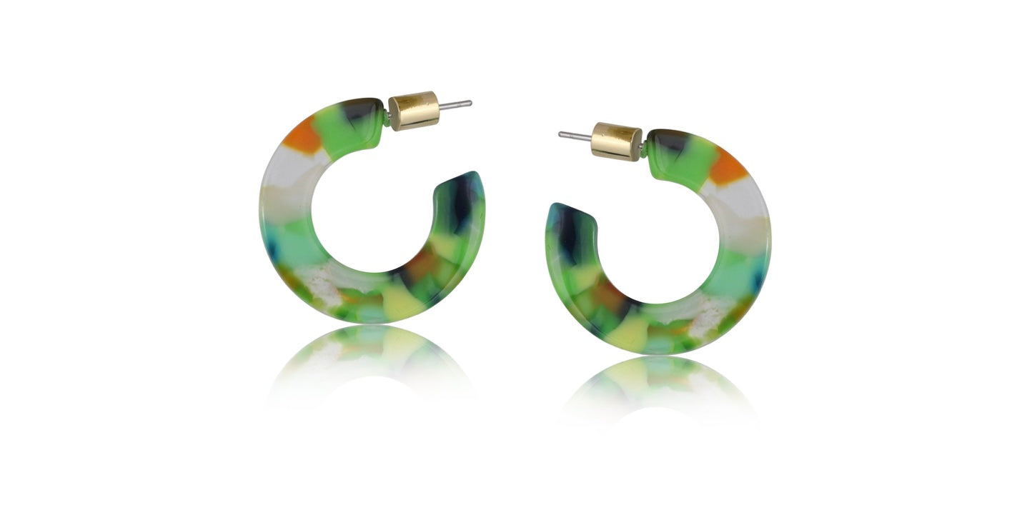 Erica Resin Hoop Earrings