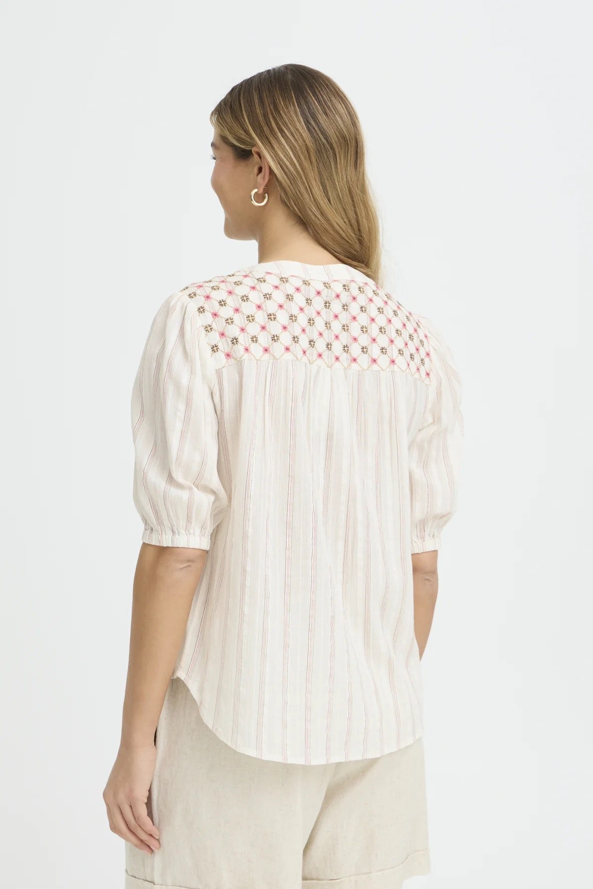 FRADI SHIRT- HONEYSUCKLE STRIPES