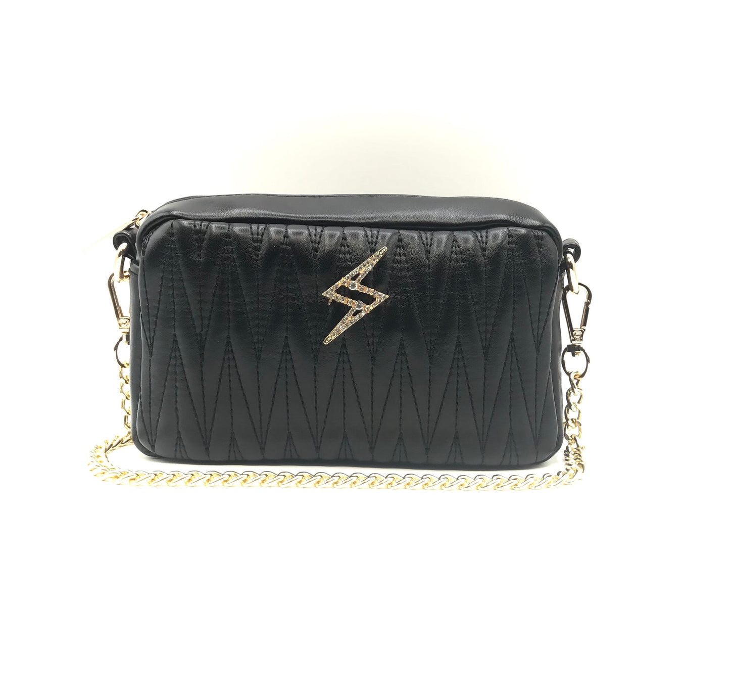Rivington Handbag in vegan leather in black - optional pins to choose from