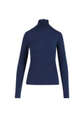 Sofia Turtleneck Blouse - Navy