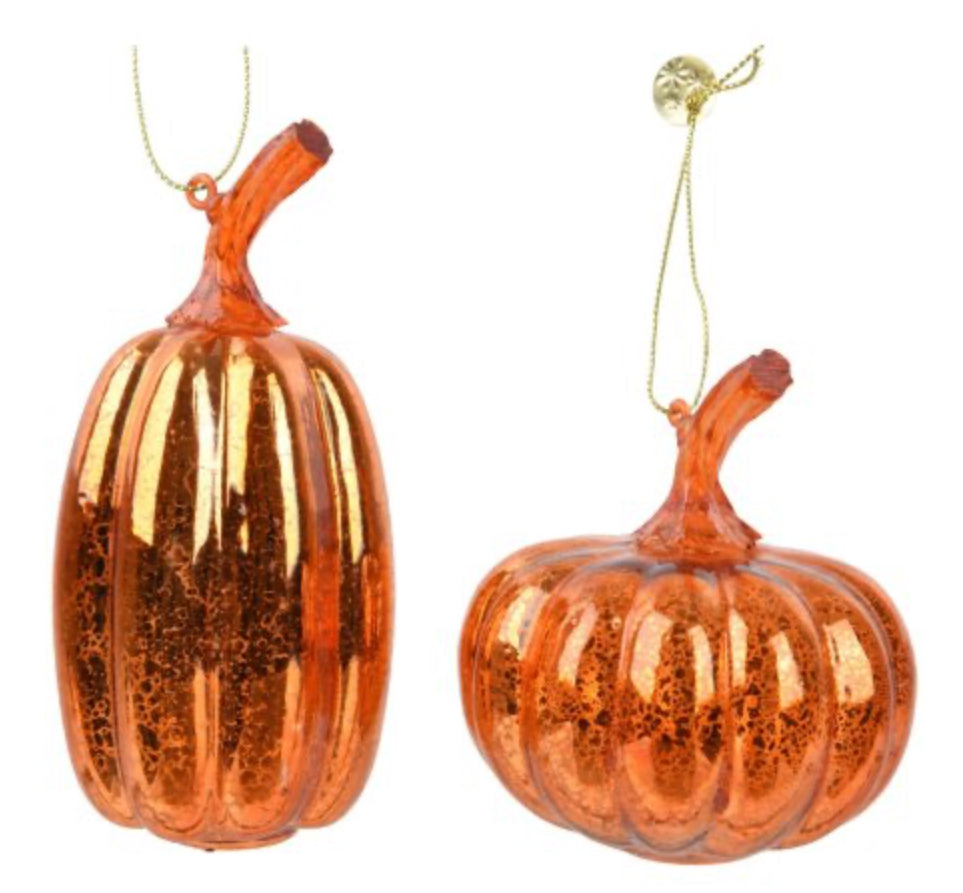 Hanging glass pumpkin