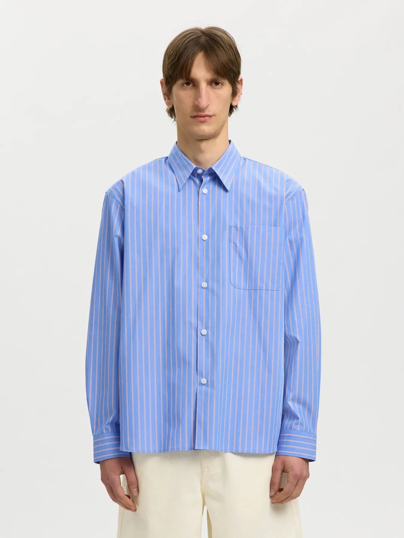 SLHRLXHOLGER STRIPE LS SHIRT
