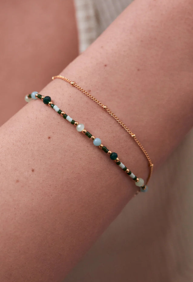 Mini Gemstone Duo Chain Bracelet