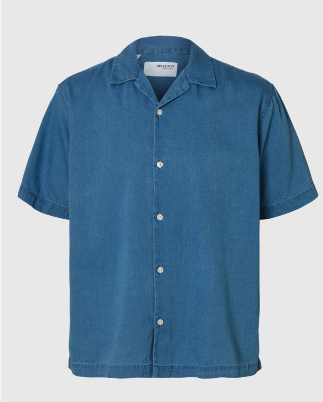 SLHRELAXRICK DENIM SS SHIRT