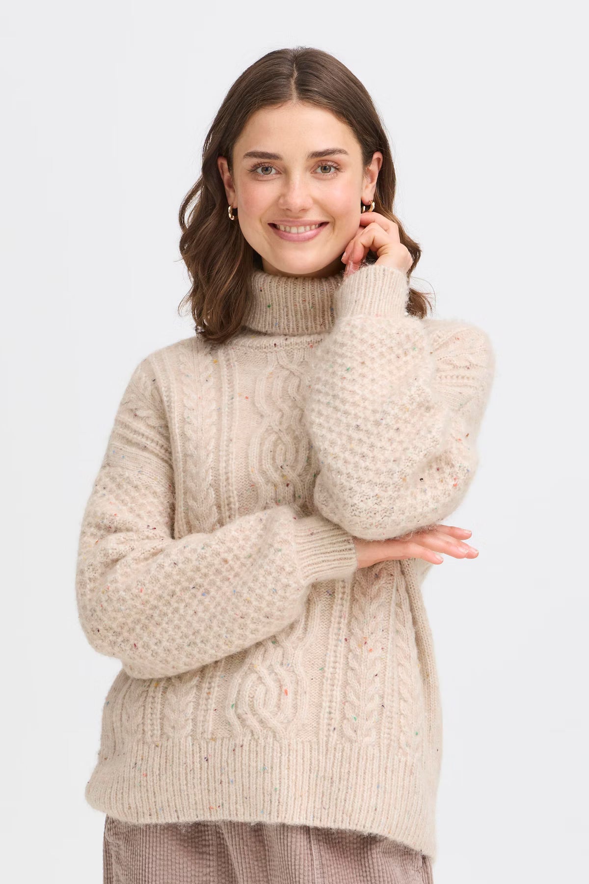 FRELLEA PULLOVER - Oatmeal Multi