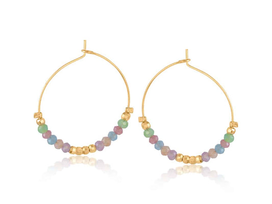 Big metal London Daphne Beaded Hoop earrings