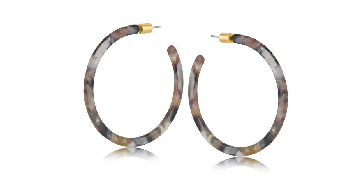 Hortense Resin Statement Hoop Earrings