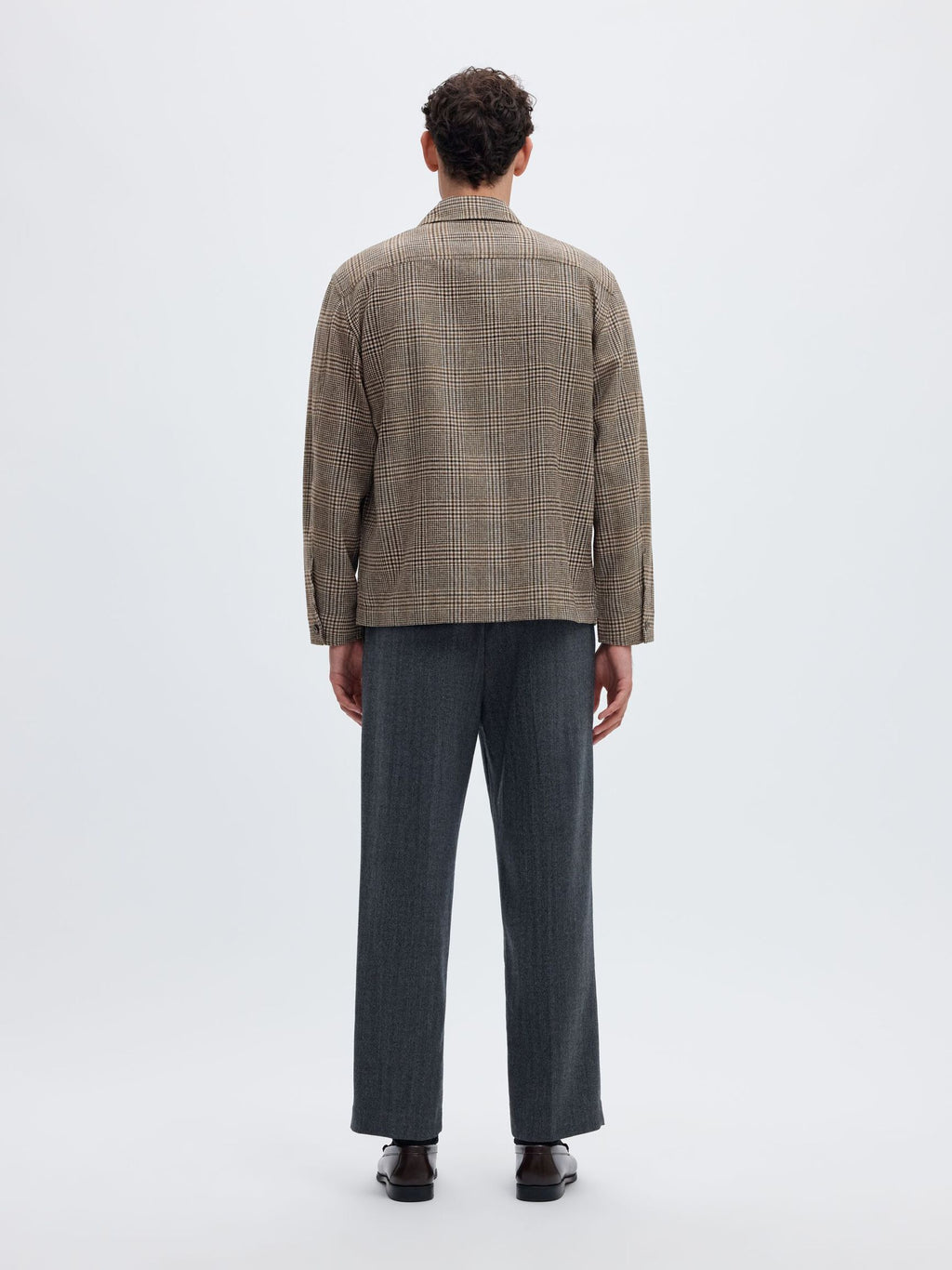 SLMRLXSVEND WT CHECK WOOL BLEND LIGHT OS