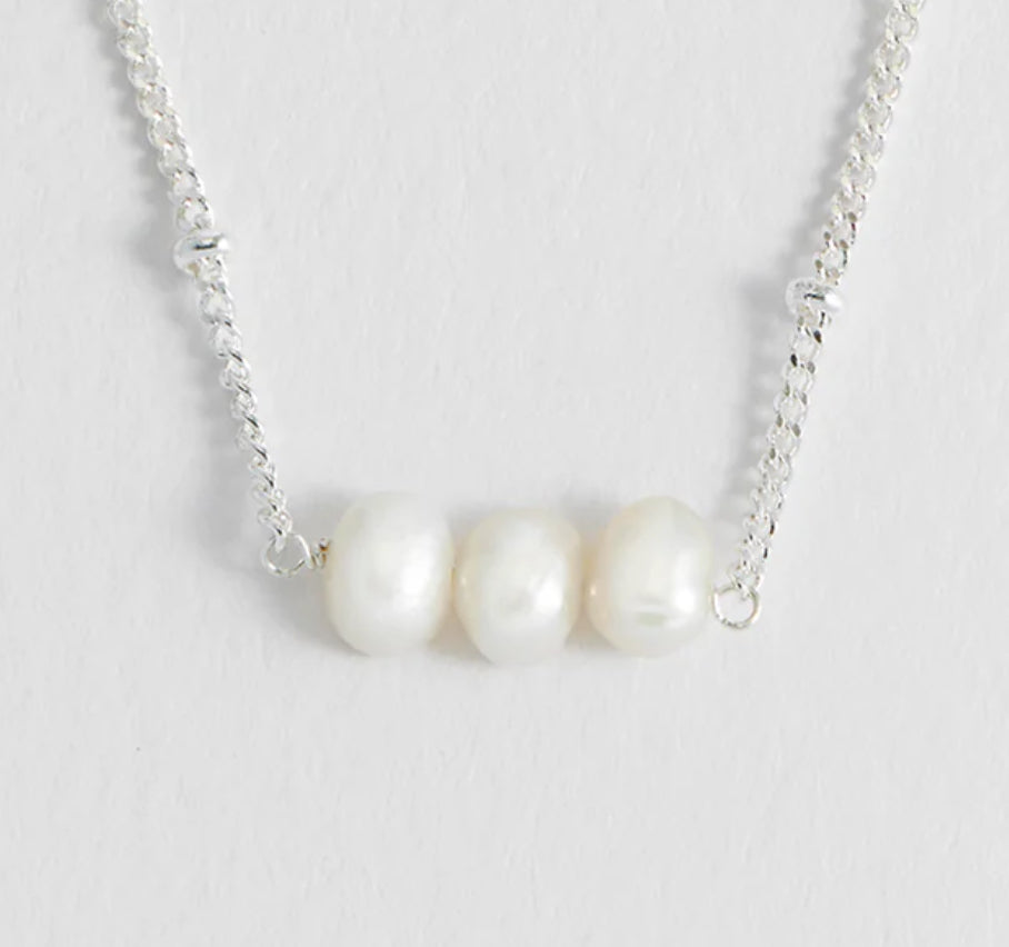 Beaded Chain Pearl Necklace