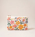 Flower Power Velvet Everyday Pouch -Cream/Cotton