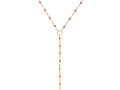 Big Metal London Ingrid Stainless Steel Lariat Necklace - Pink