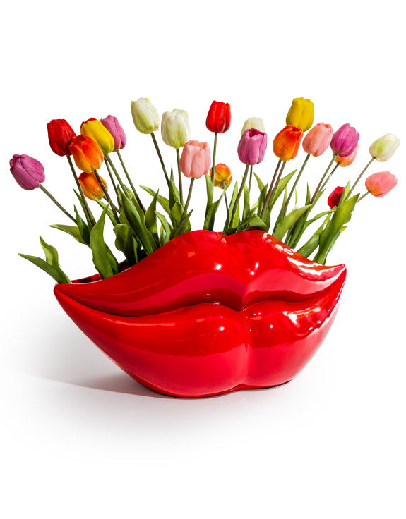 LARGE RED LIPS PLANTER