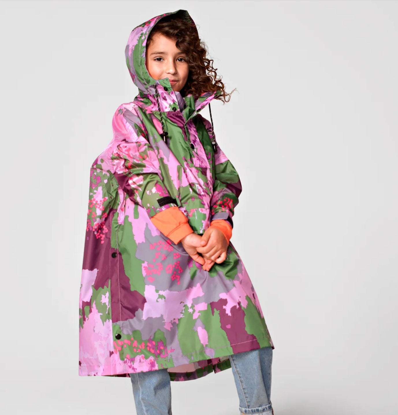 Kids Spring Camo Poncho