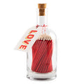 Luxury Glass Bottle Matches - Love