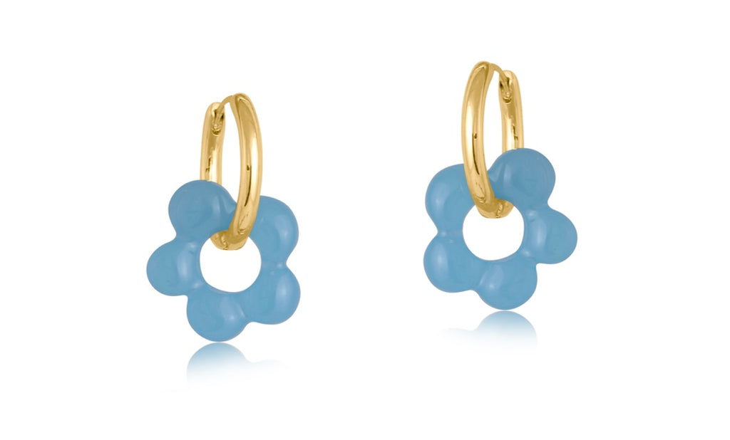 Olympia Beaded Huggie Hoop Earrings