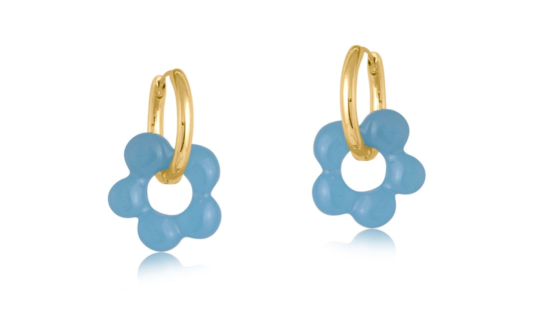 Olympia Beaded Huggie Hoop Earrings