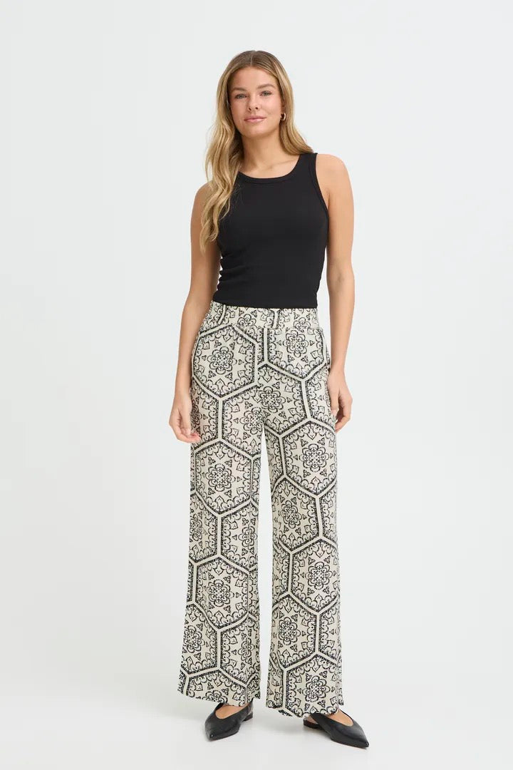 FROLINE PANTS - BLACK BOHO ART