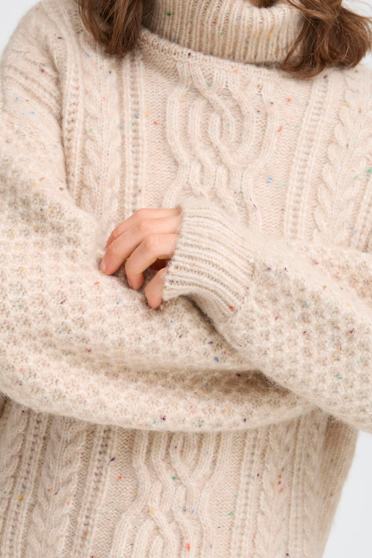 FRELLEA PULLOVER - Oatmeal Multi