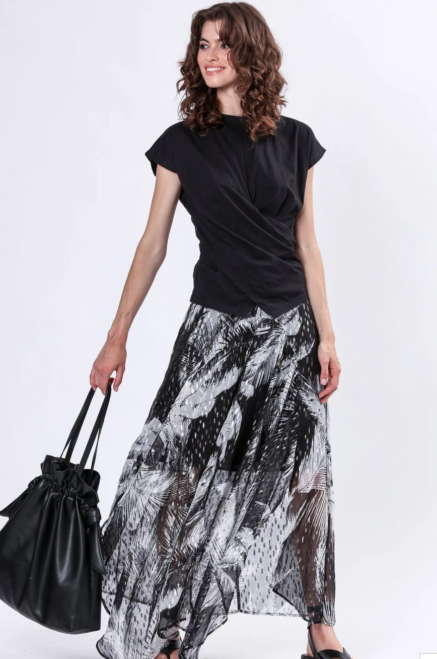 TANZANITE SKIRT - PALM PRINT