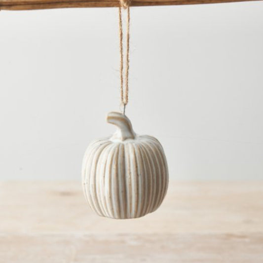 Natural Ceramic Pumpkin Hanger 6.5cm