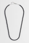 Mens Gemstone Rondelle Necklace -Black Onyx