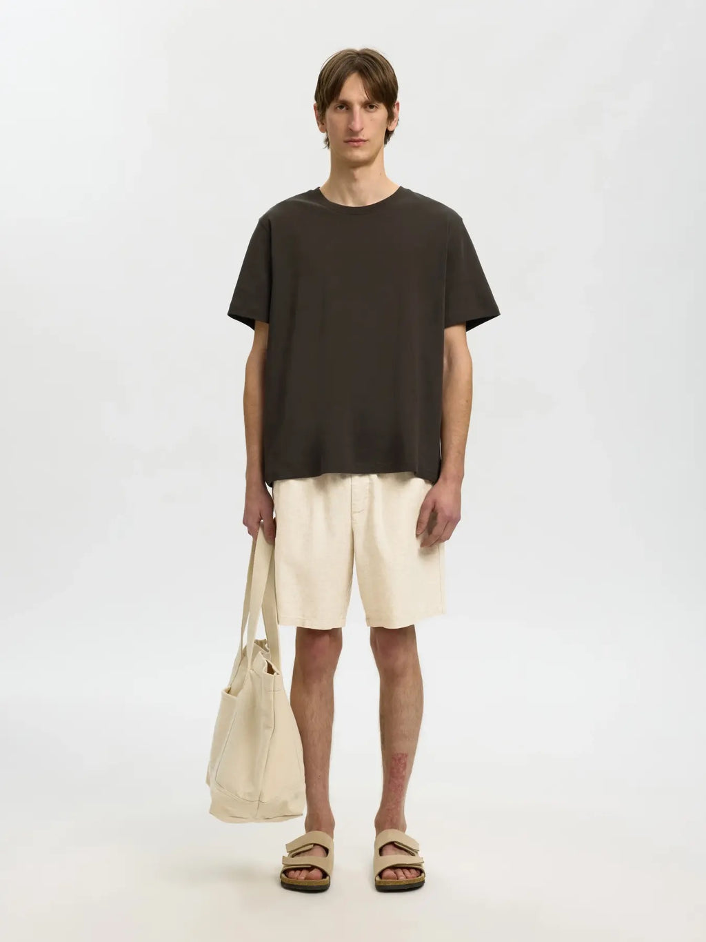 SLHREGULAR-HARVEY LINEN BLEND SHORTS