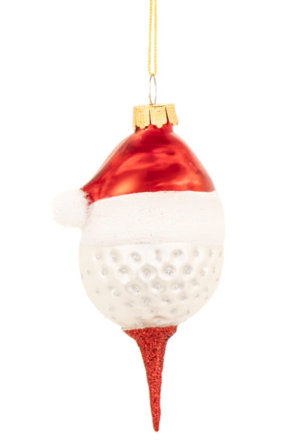 Festive Golf Shaped Bauble