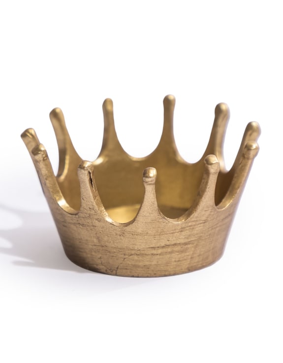 GOLD CROWN CANDLE HOLDER