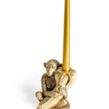 ANTIQUE MONKEY AND BANANA CANDLE HOLDER