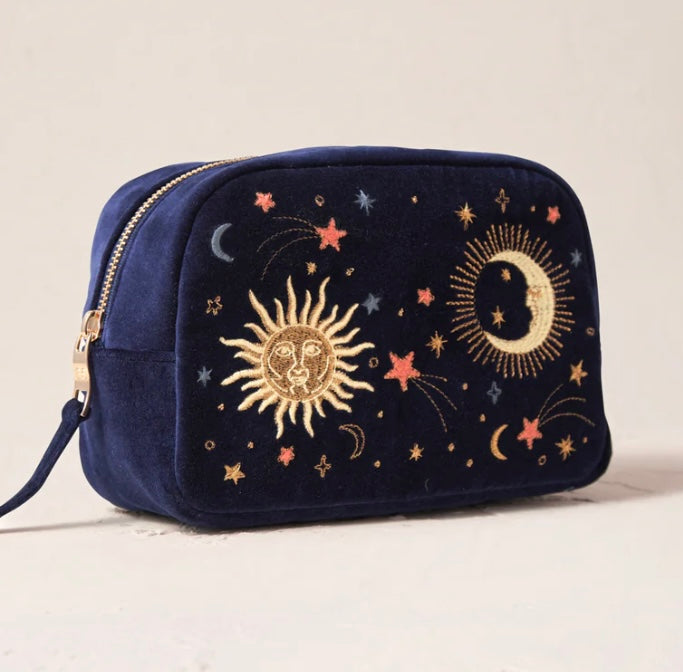 Celestial Velvet MakeUp Bag - Navy