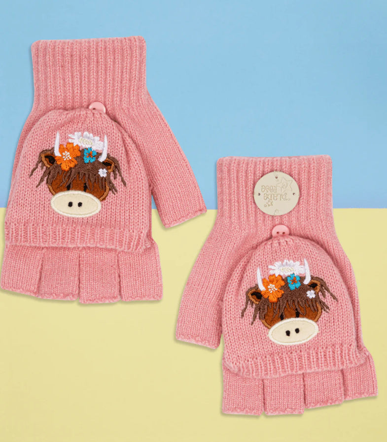 Bonnie Highland Cow Mittens