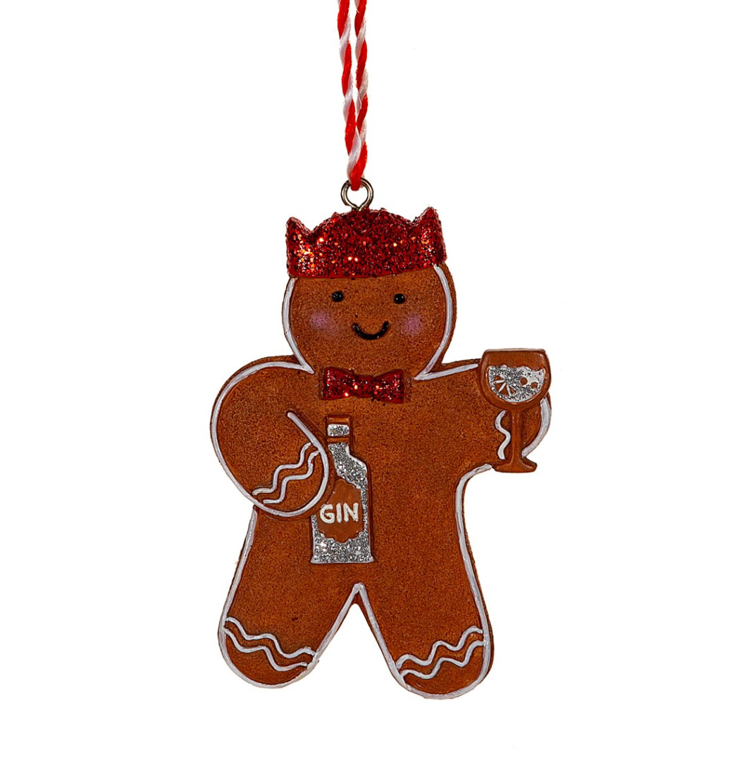 Gin-gerbread Men Hanging Decorations - Set of 3