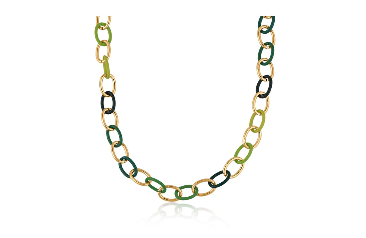 Paula Enamelled Chain Necklace