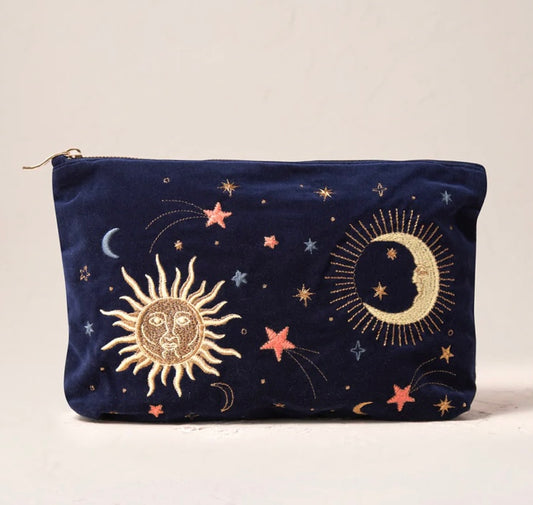 Celestial Velvet Everyday Pouch - Navy