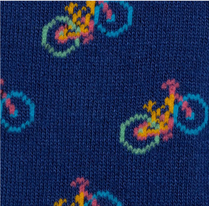 Blue Bicycle Bamboo Socks