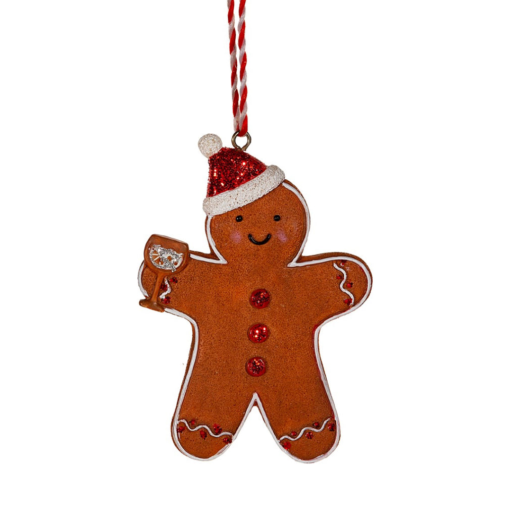 Gin-gerbread Men Hanging Decorations - Set of 3