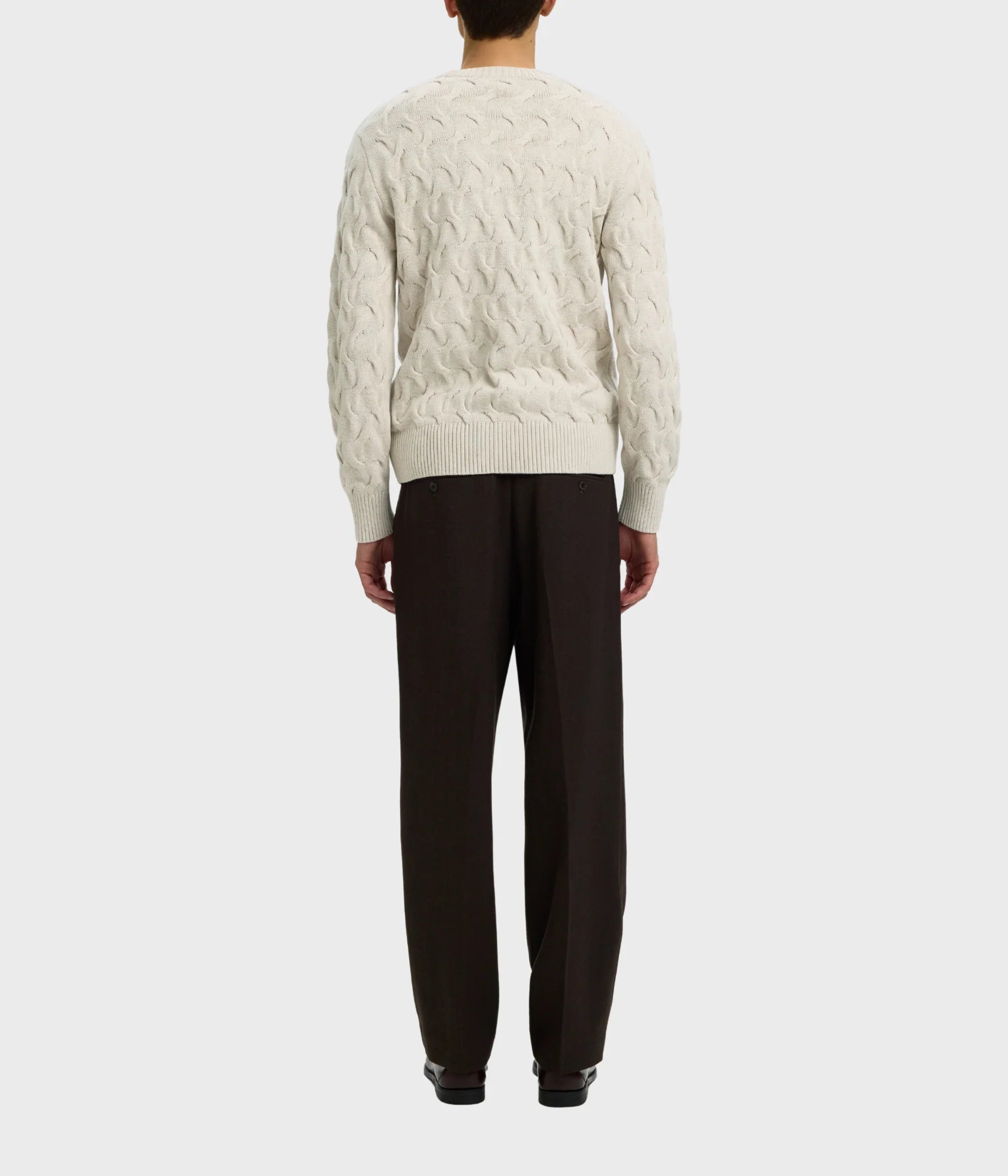 SLMCARLOS LS CABLE CREW NECK NOOS