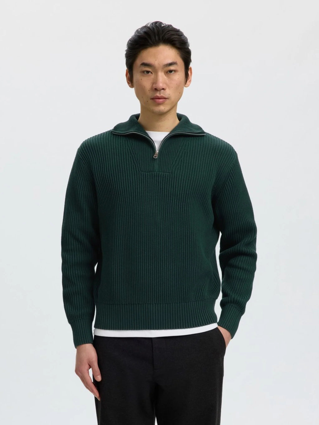 SLMDRY LS HALF ZIP KNIT