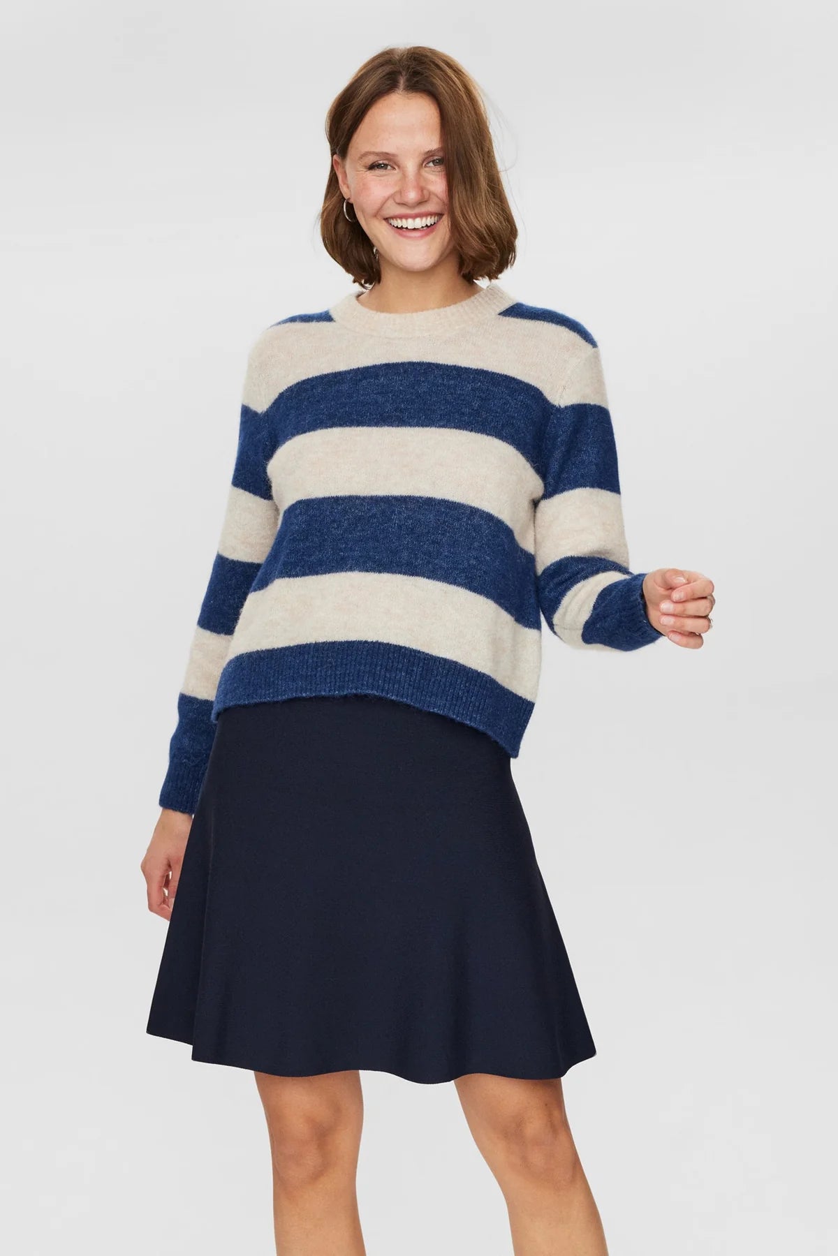 NURIETTE Stripe Pullover - Dress Blues