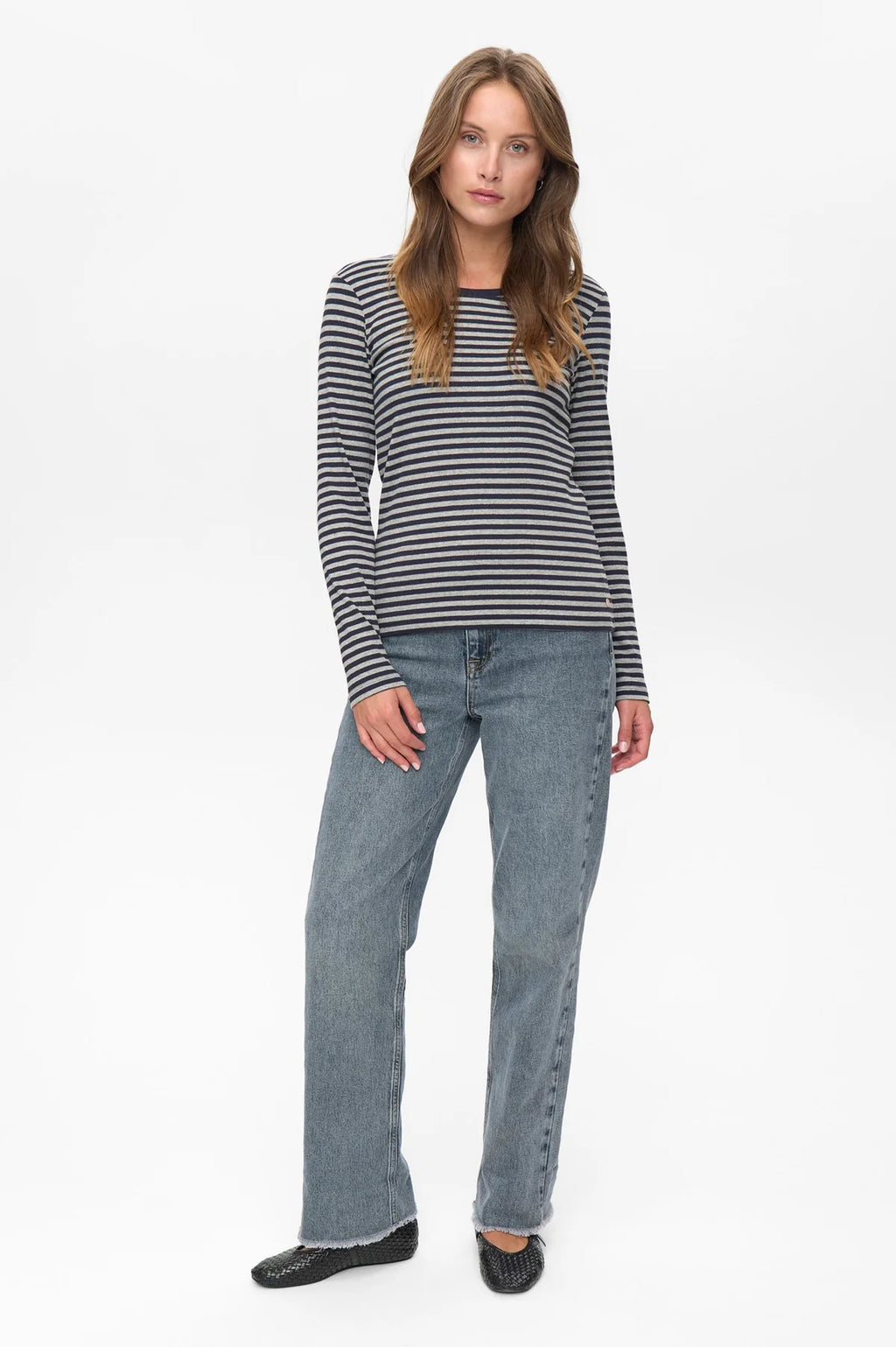 NUMELANY LS BLOUSE - DARK SAPPHIRE