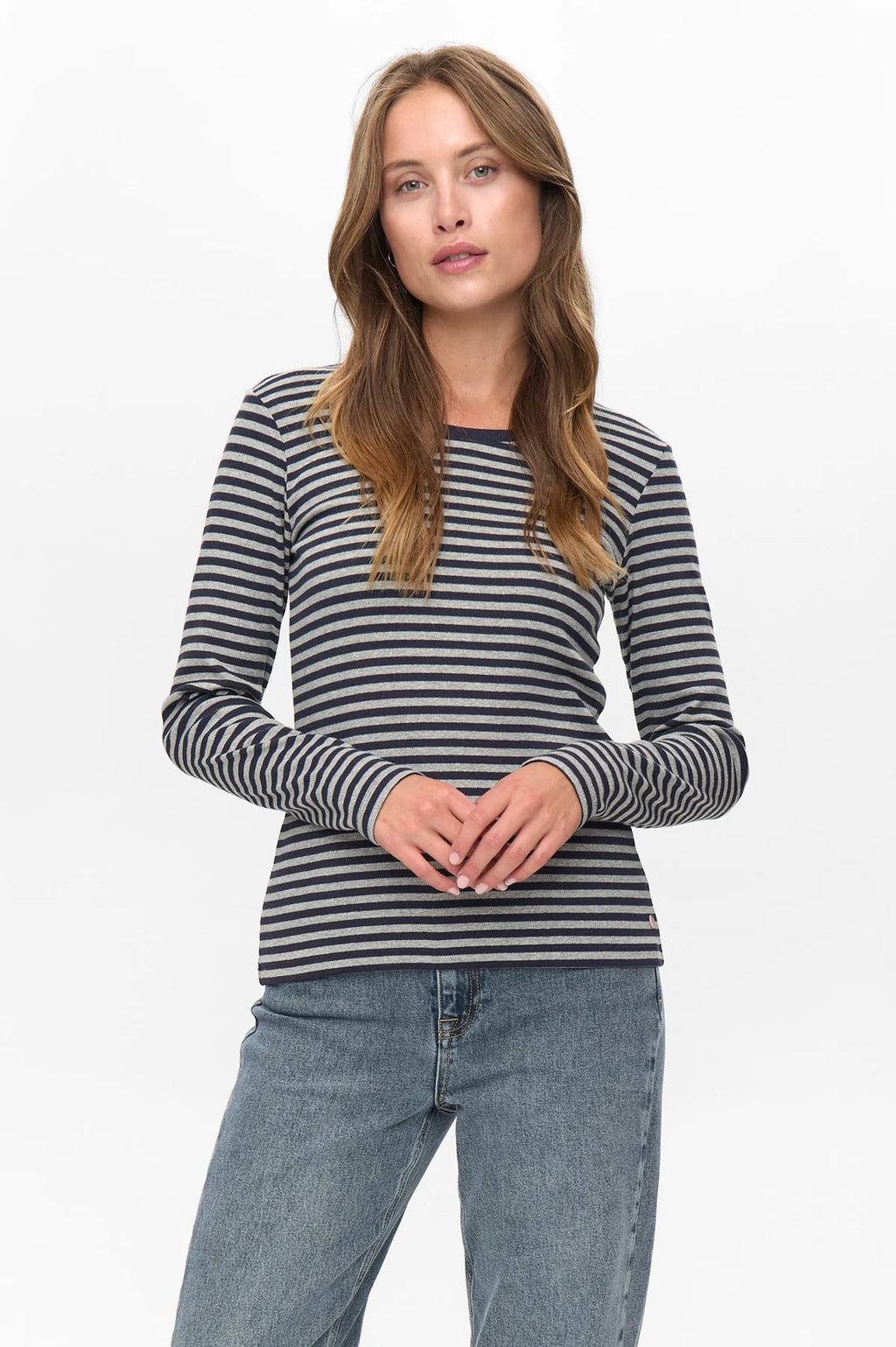 NUMELANY LS BLOUSE - DARK SAPPHIRE